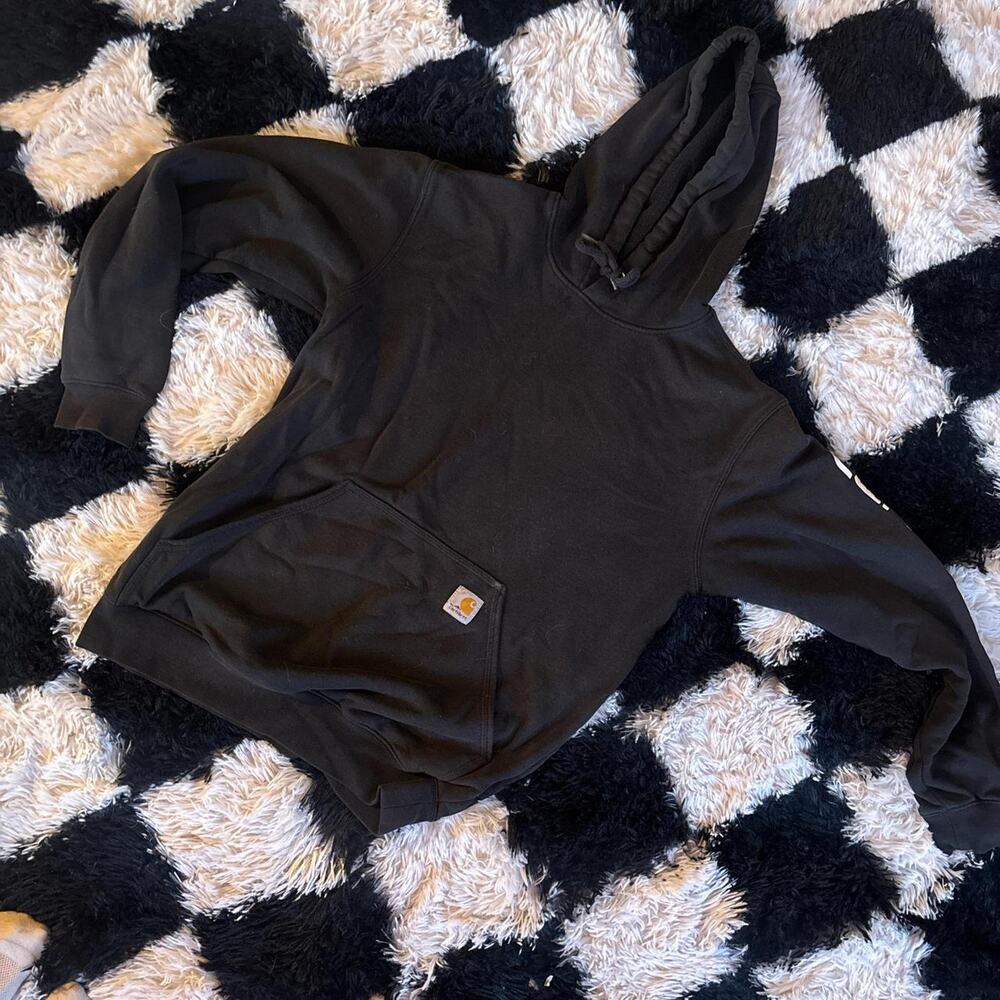 Black carhartt hoodie side small